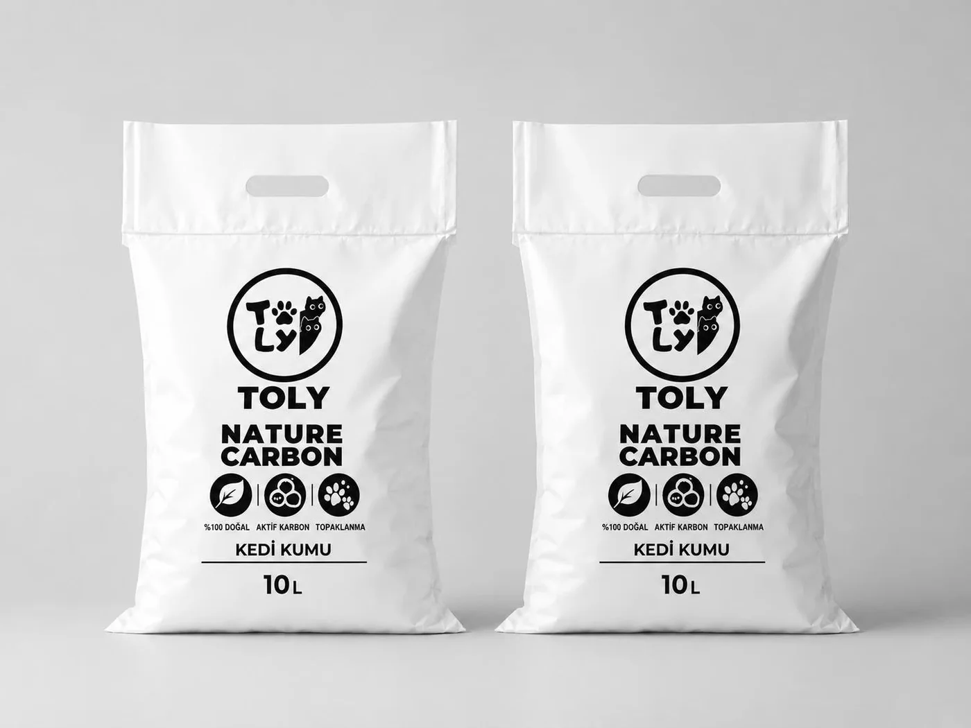 TOLY Aktif Karbon Gri Kedi Kumu 20 L (2×10 L)